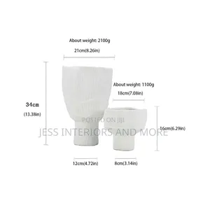 Vase (White Striped)