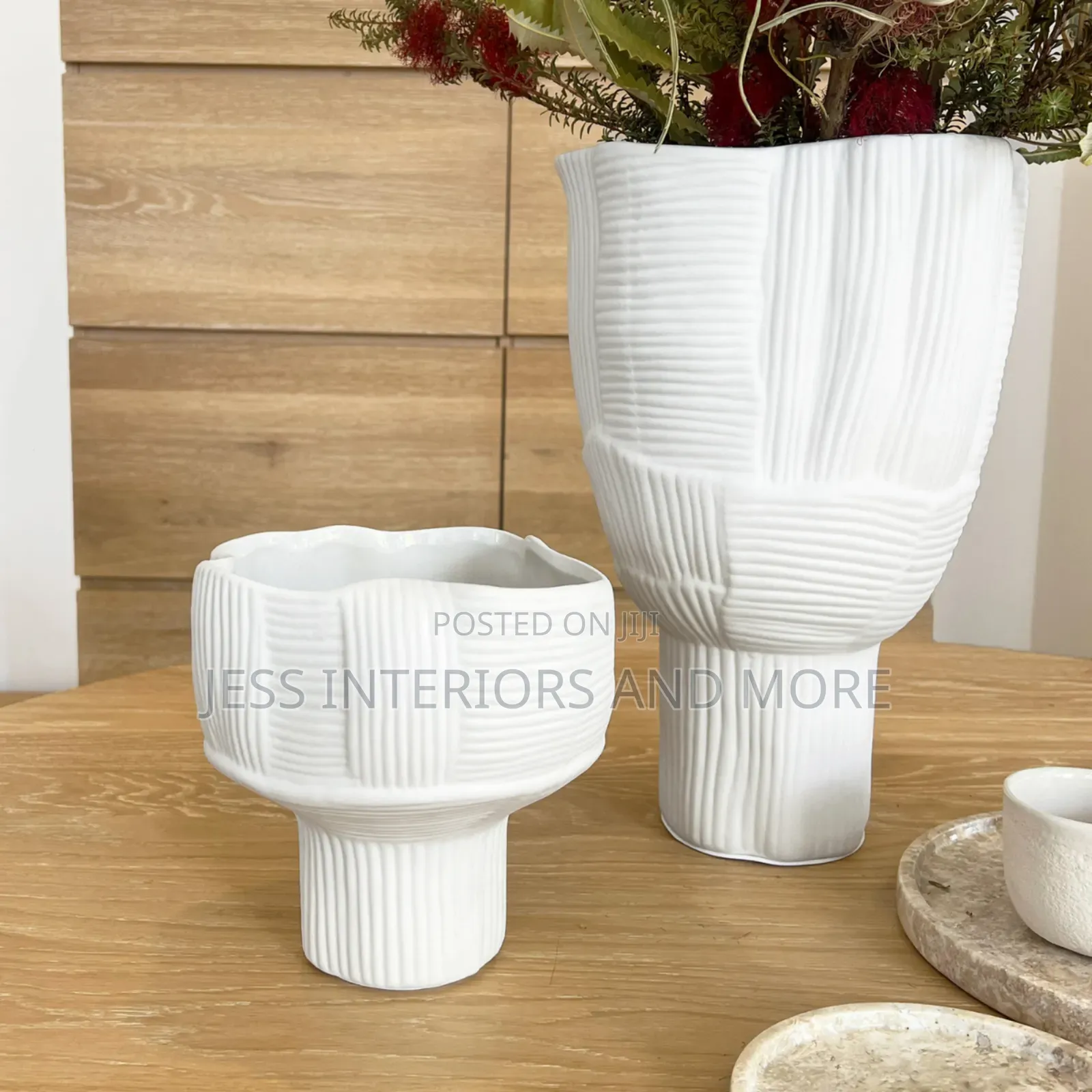 Vase (White Striped)