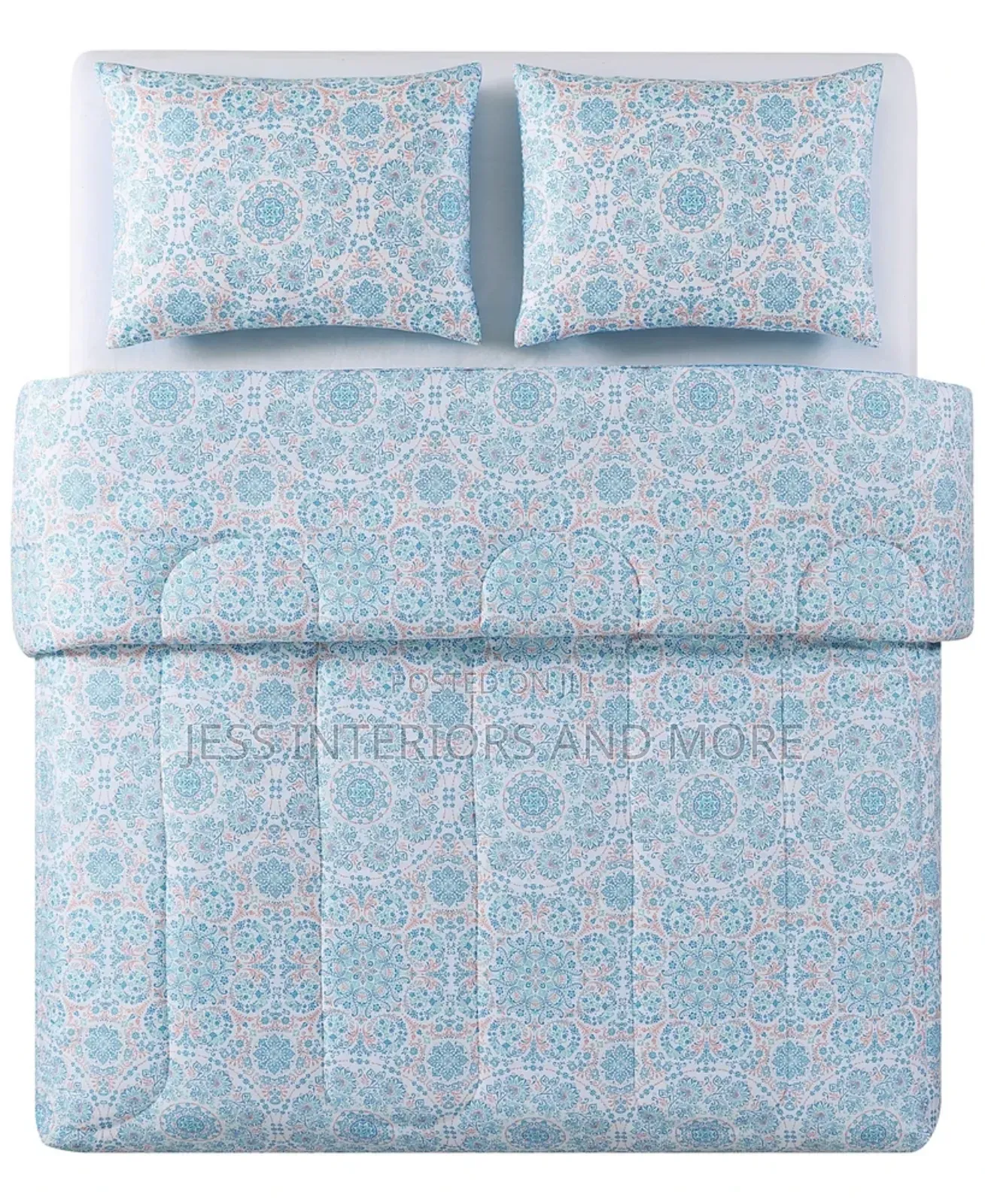 Rosalee 3-Pc Comforter Sets in Blue