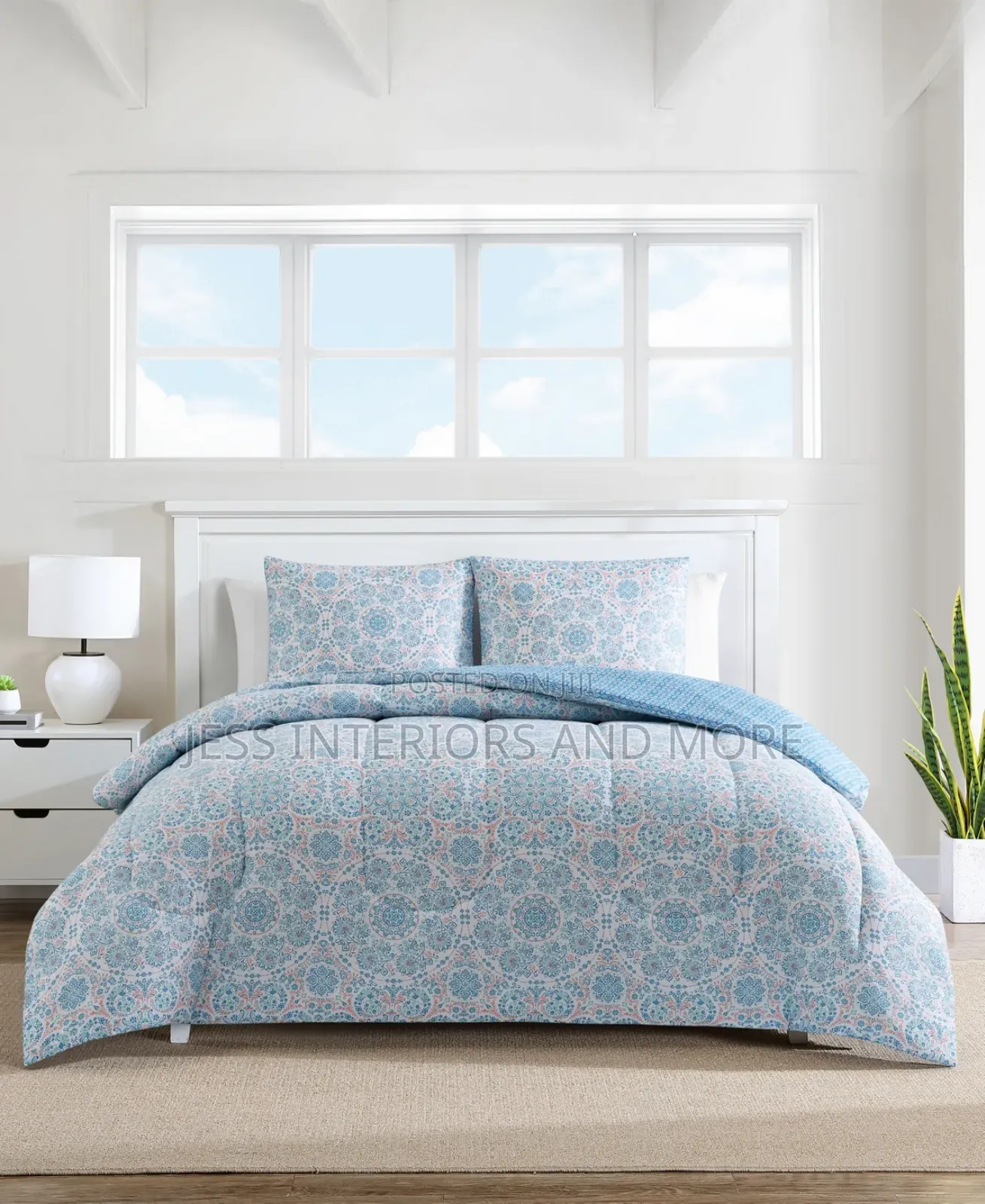 Rosalee 3-Pc Comforter Sets in Blue
