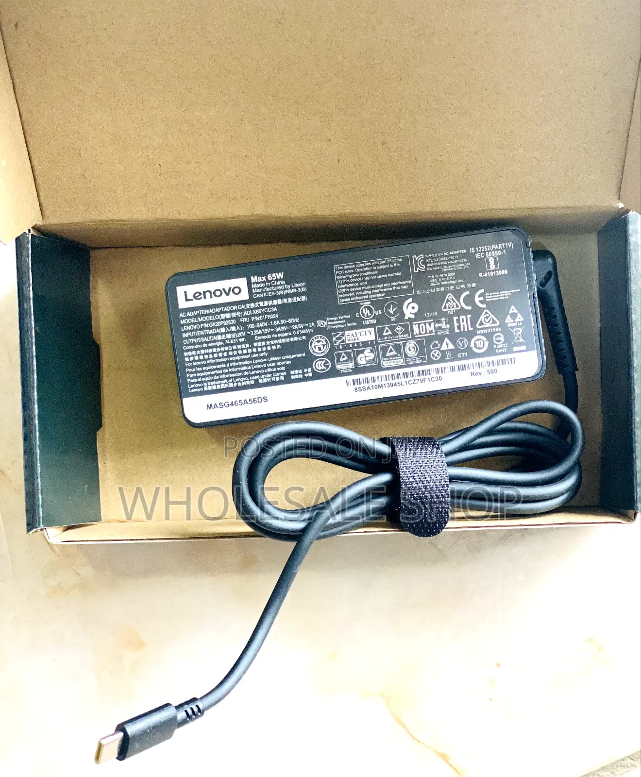 Lenovo Type -C Adapter (Lenovo Type C Charger)