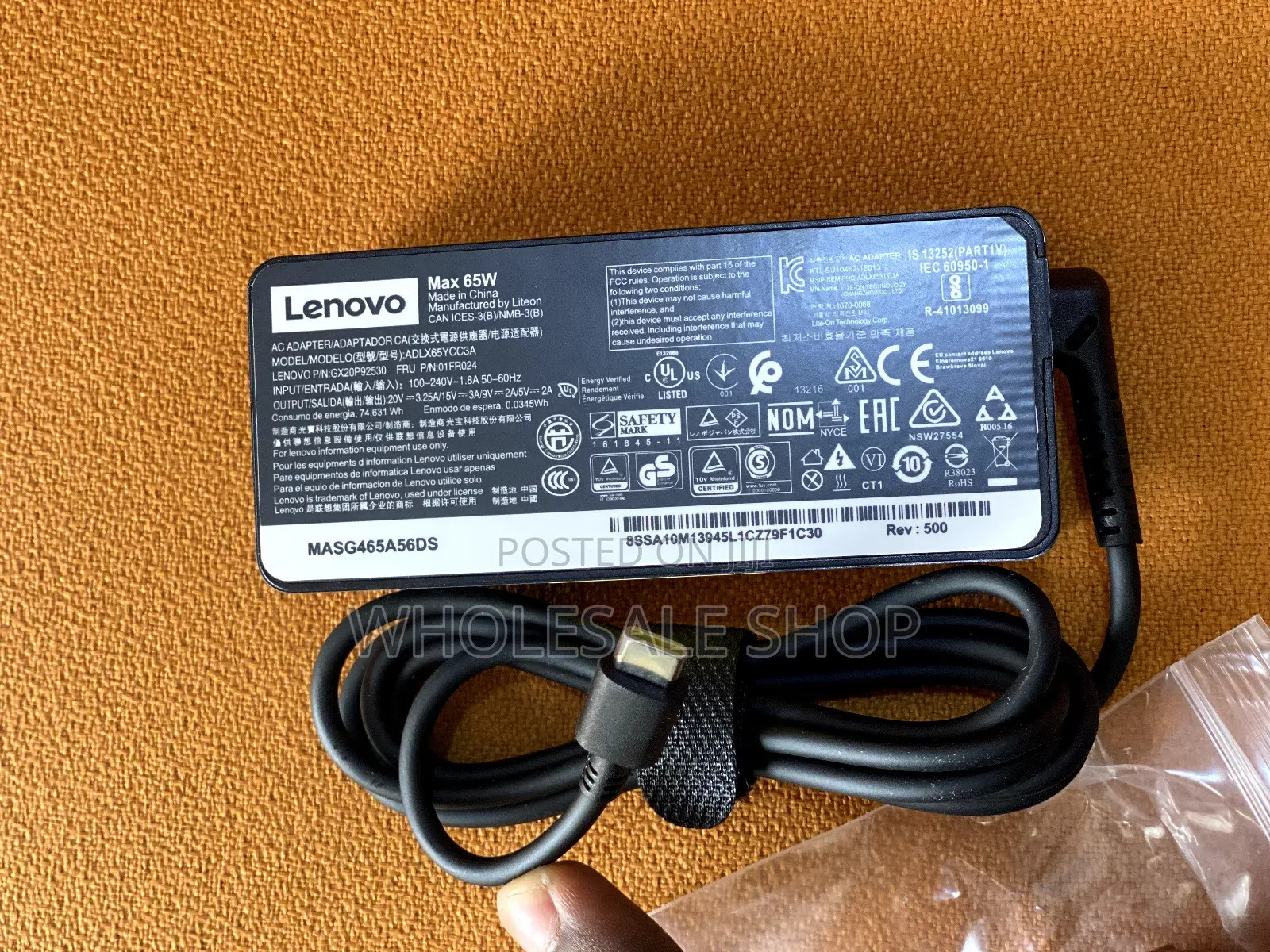 Lenovo Type -C Adapter (Lenovo Type C Charger)
