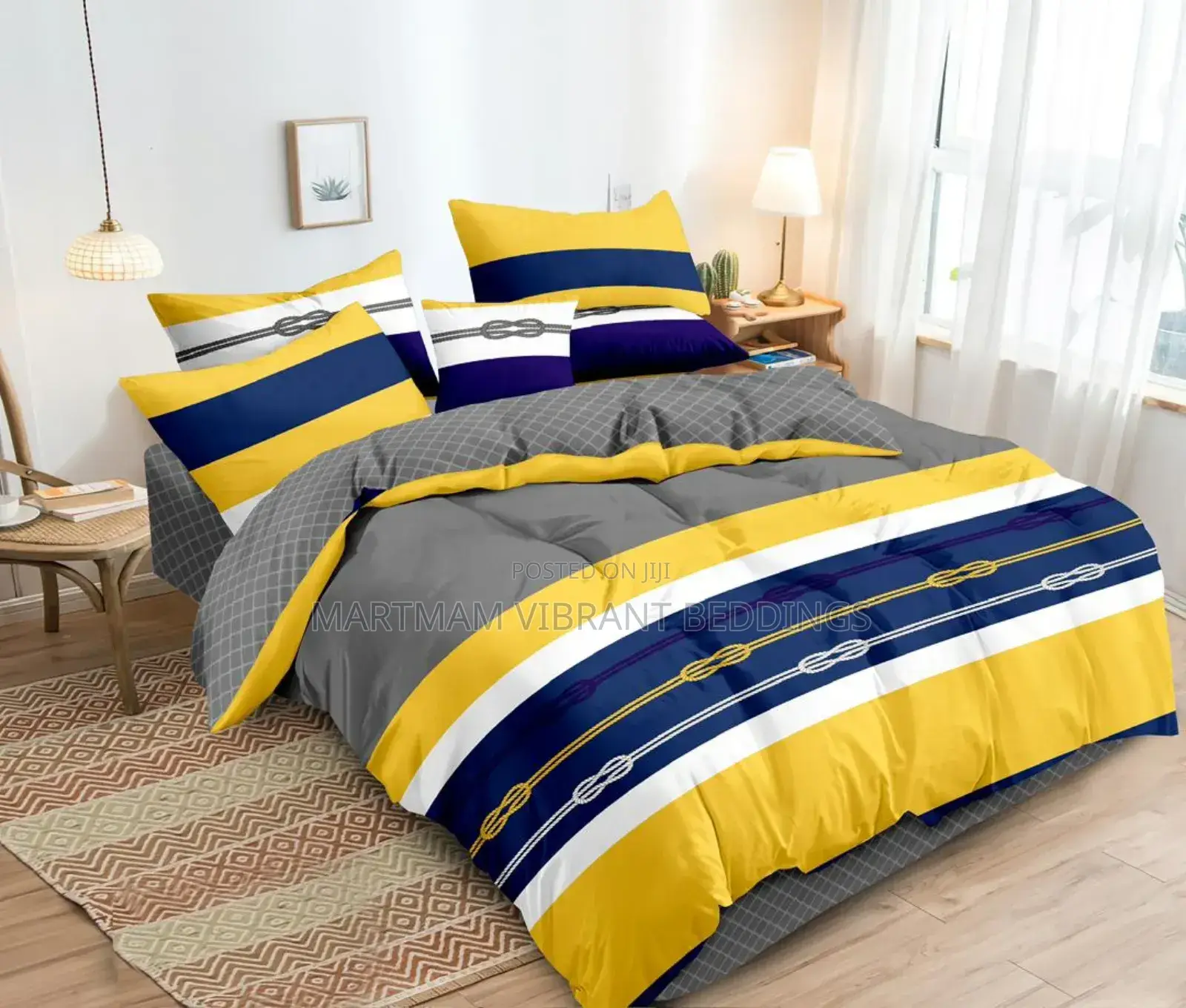 2 Bedsheets With Five Pillow Cases