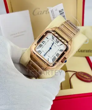 Cartier Mechanical Premium Quality Watch - Rose Gold
