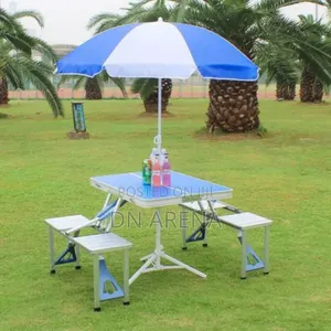 Outdoor 4 Seater Chairs And Table With Vender Umbrella