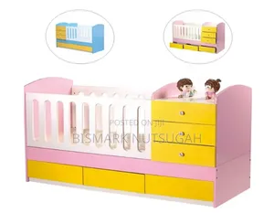 Drawer Wooden Baby Cot Bed