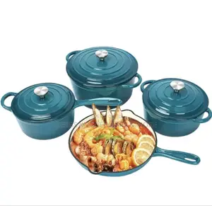 Cast Iron Casserole Cookware Set