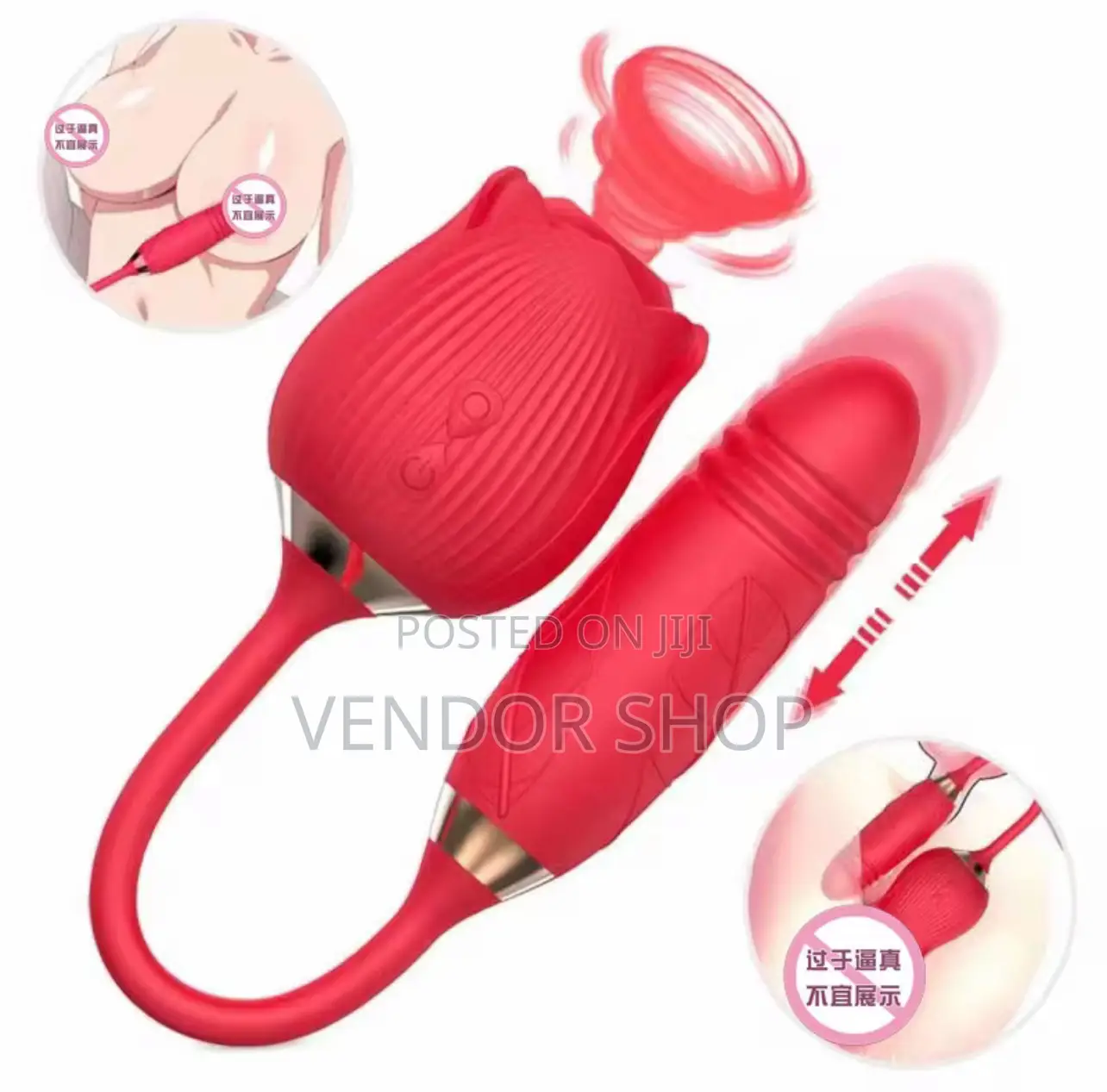 Rose Sucker 2in 1 Powerful Vibrator