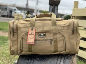 Brown Khaki Traveling Duffel Bag