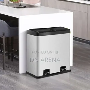 Stainless Steel Dual Step Double Bucket Trash Can