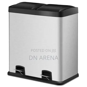 Stainless Steel Dual Step Double Bucket Trash Can