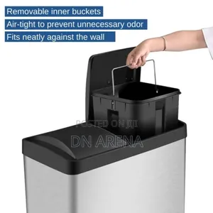 Stainless Steel Dual Step Double Bucket Trash Can