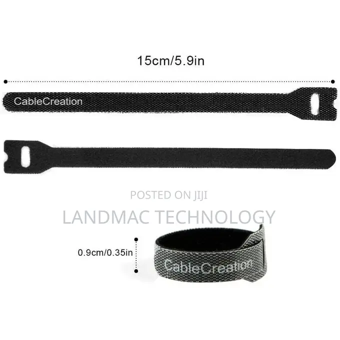 Lasa 50pcs Reusable Fastening Cord Cable Tie Management