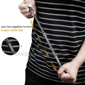 Lasa 50pcs Reusable Fastening Cord Cable Tie Management