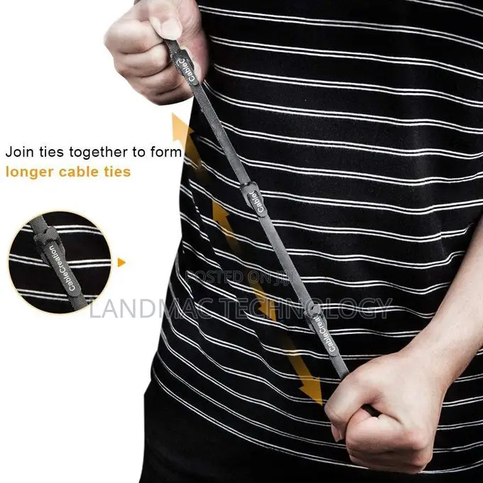 Lasa 50pcs Reusable Fastening Cord Cable Tie Management