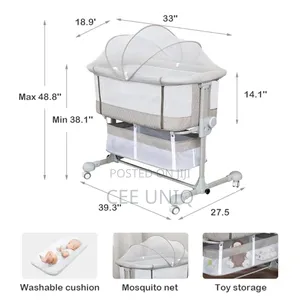 Baby Bed Side Crib With Storage Basket