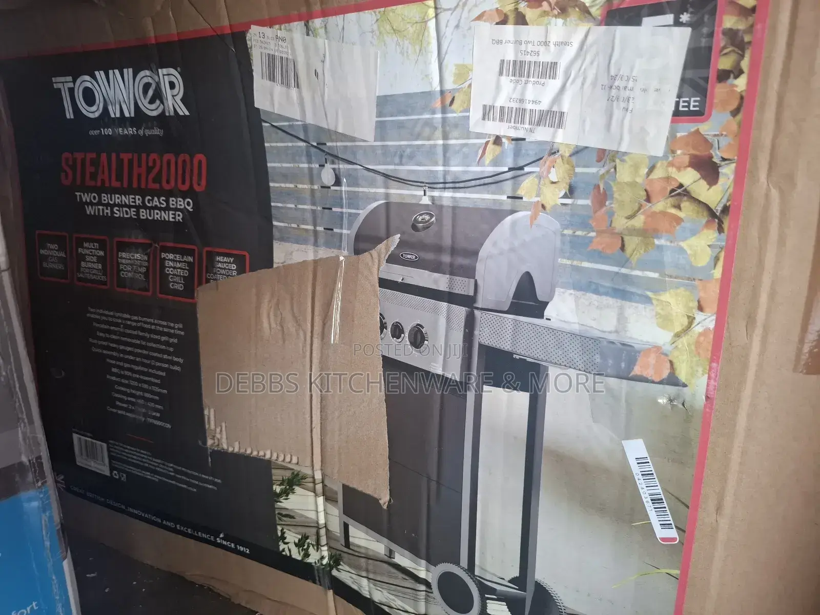 Two Burner Tower Gas Bbq