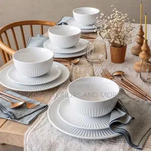 Over Back 12-Piece Porcelain Dinnerware Set