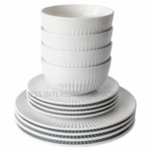 Over Back 12-Piece Porcelain Dinnerware Set