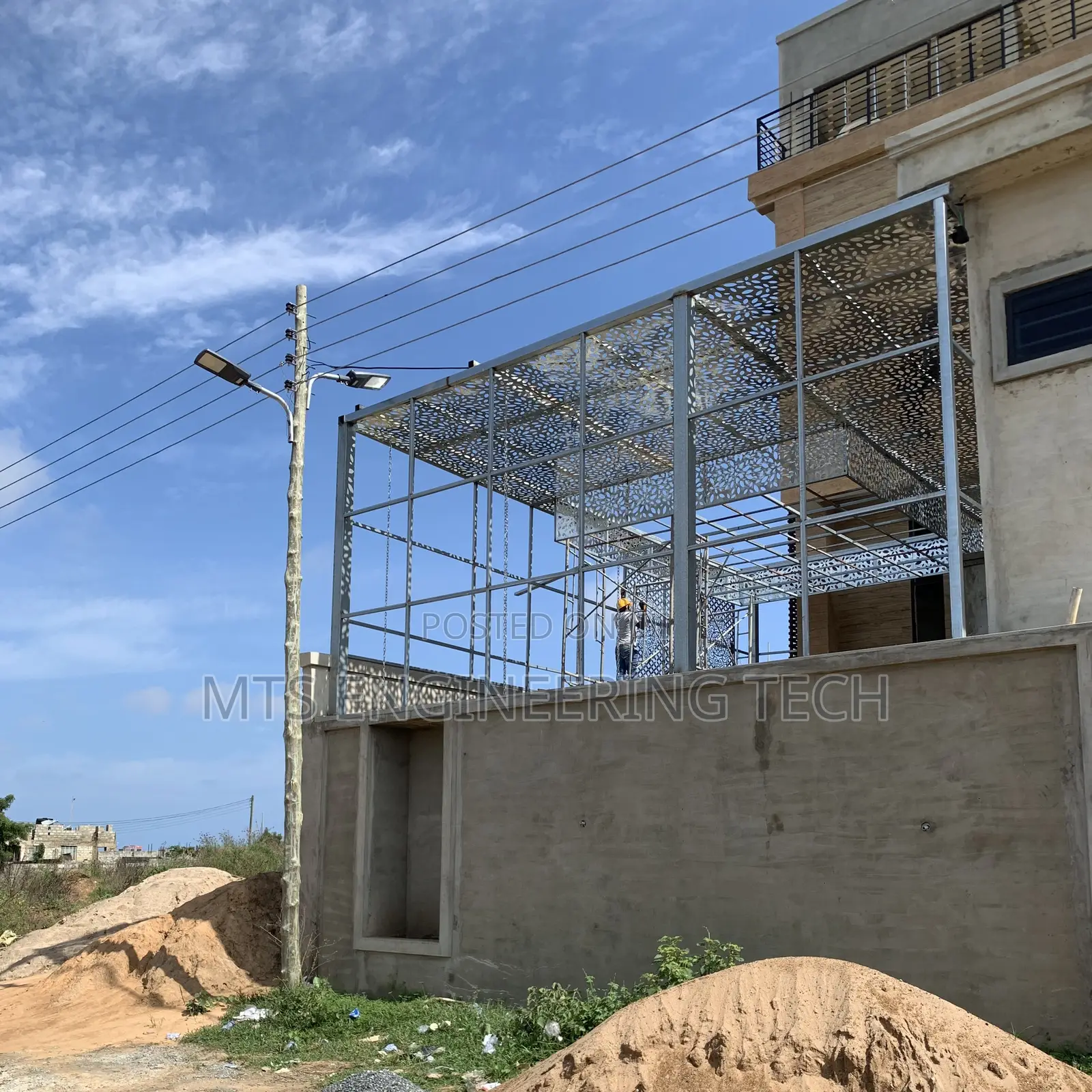 Modern Metal Pergola