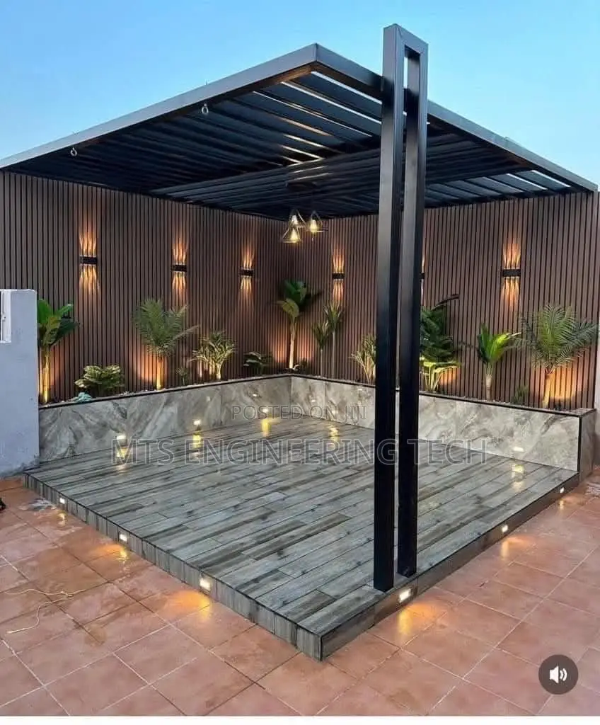 Modern Metal Pergola
