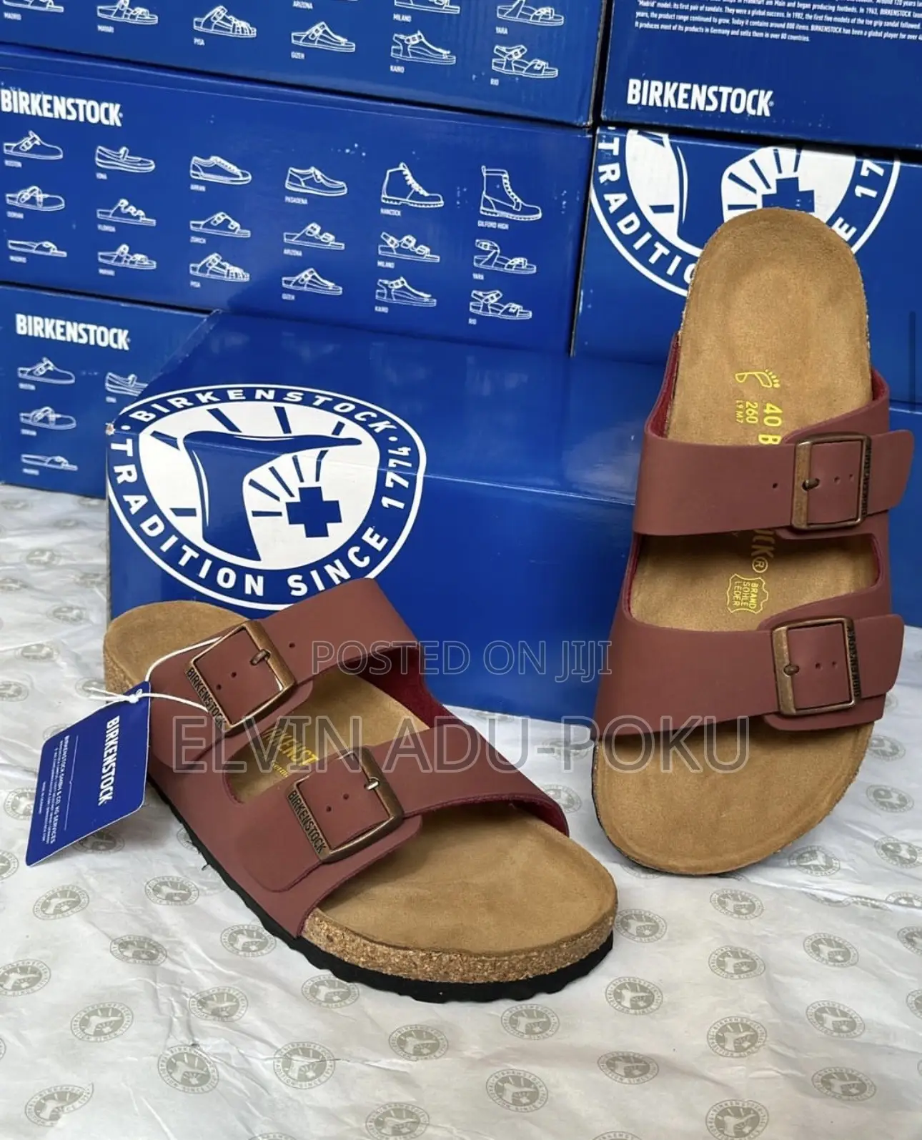 Birkenstock Arizona Flat Sandals ‘ Wine ‘