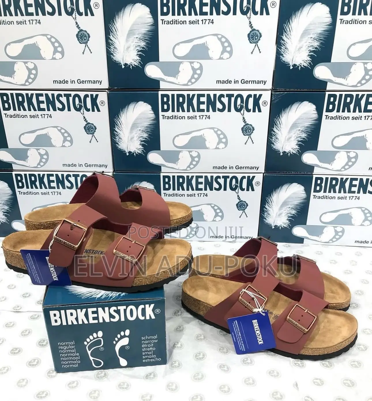 Birkenstock Arizona Flat Sandals ‘ Wine ‘