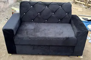 Softed Blacked 2 in 1 Sofa (Payment After Delivery)