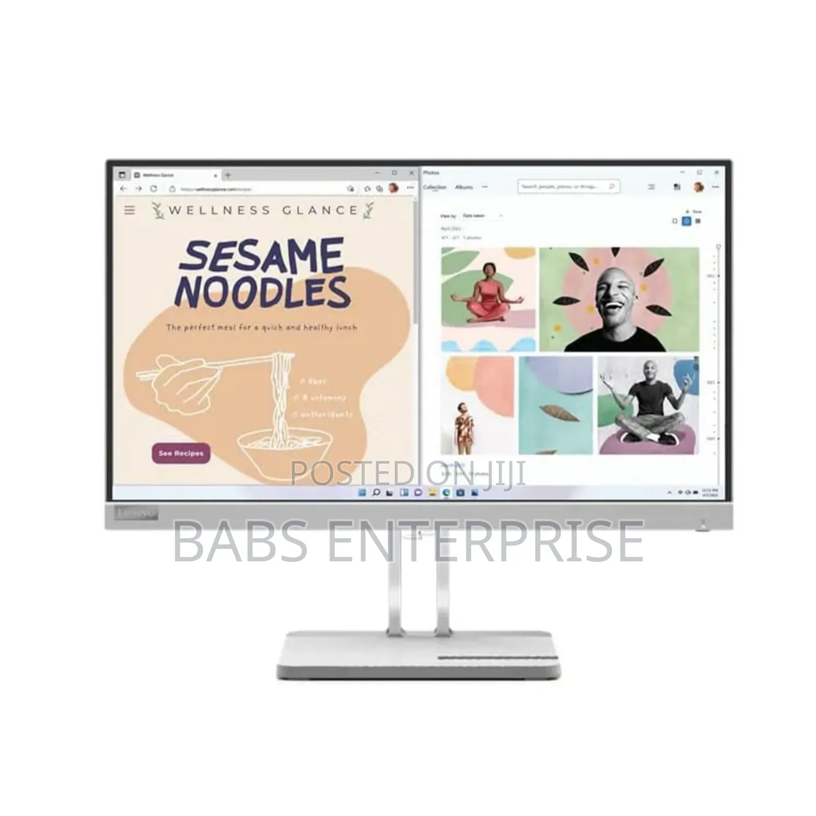 Lenovo L22e-40 Monitor 21.45 Inches Fhd Wled Cloud Grey