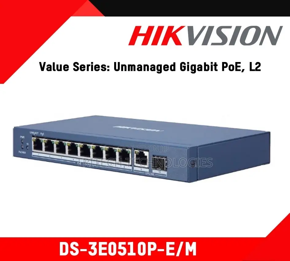 Hikvision 8port With SFP Unmanaged Poe Switch Ds-3e0510p