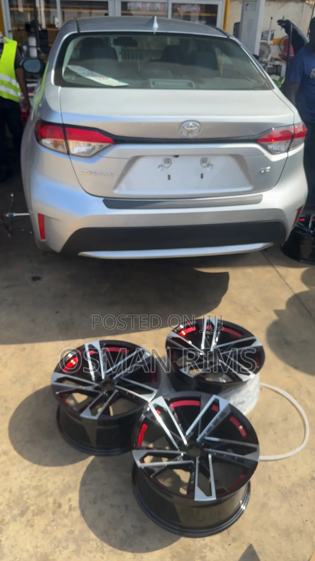 Corolla Rims Set Brand New Red and Black