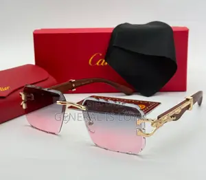 Cartier Rectangle Woody Handle Glasses