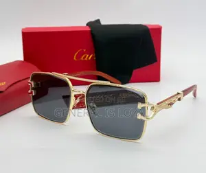 Cartier Rectangle Woody Handle Glasses