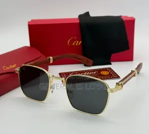 Cartier Rectangle Woody Handle Glasses