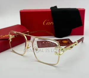 Cartier Rectangle Woody Handle Glasses