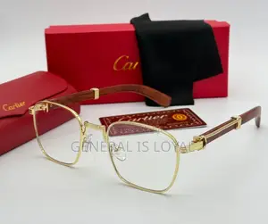 Cartier Rectangle Woody Handle Glasses