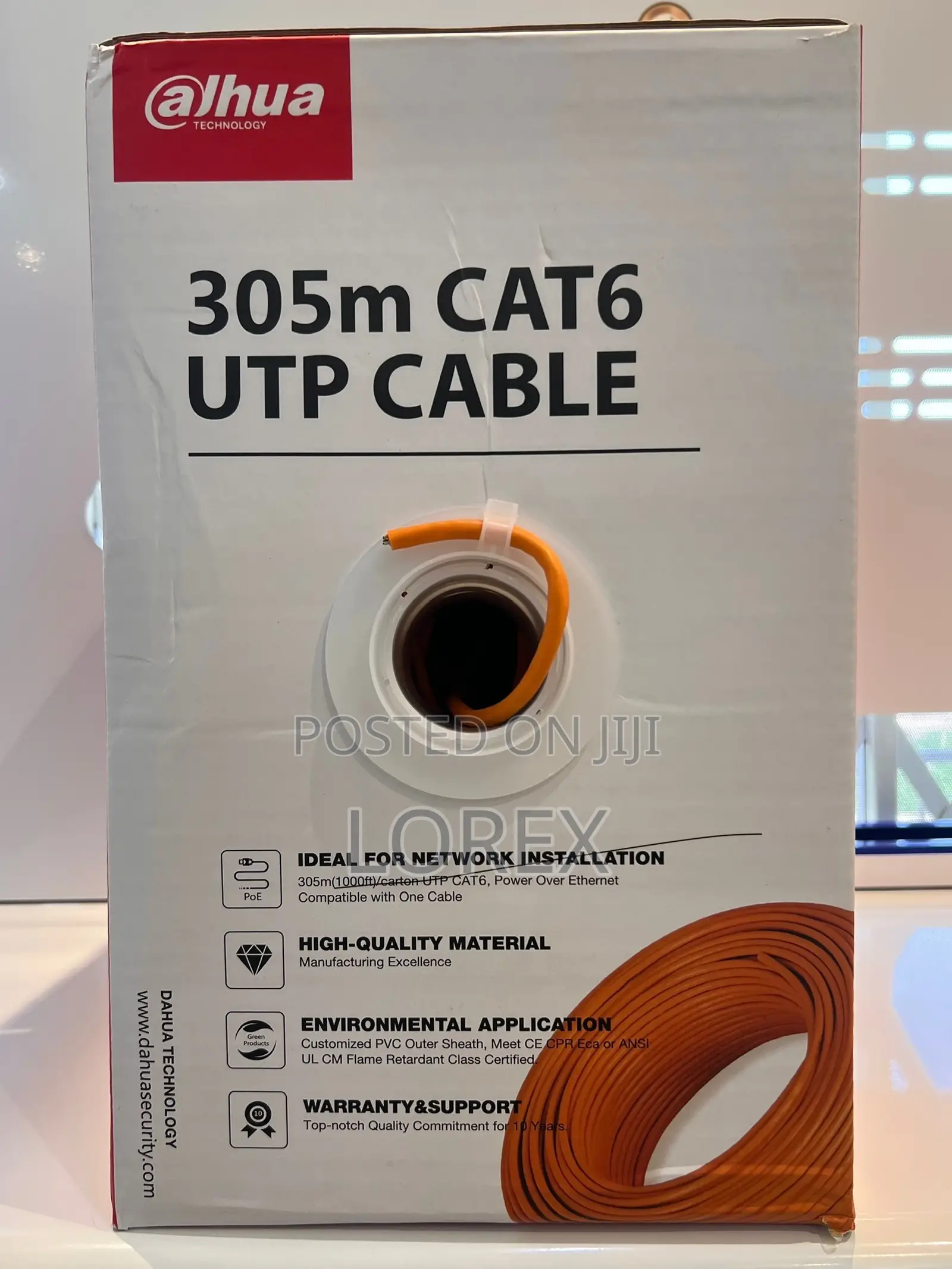 Dahua Cat6 Cable 305m Cca Mixed Copper Pfm922i-6un-C Utp