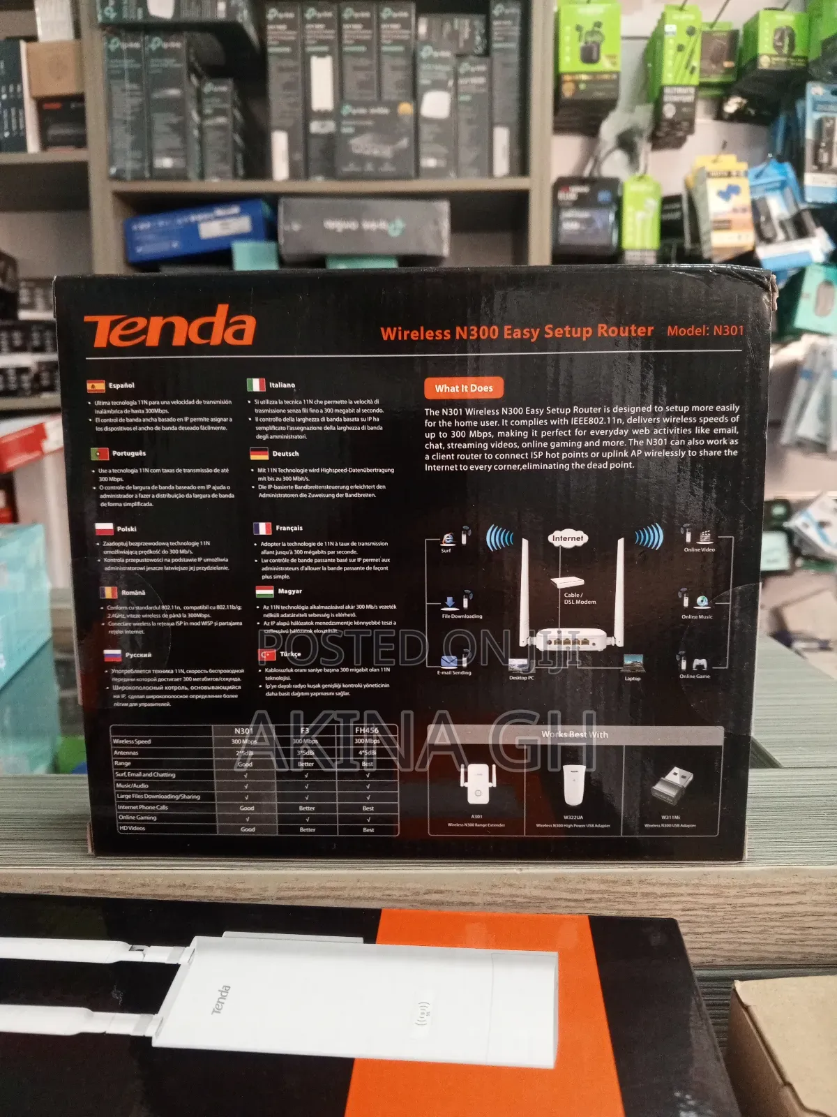 Tenda Wireless N300 Easy Setup Router N301