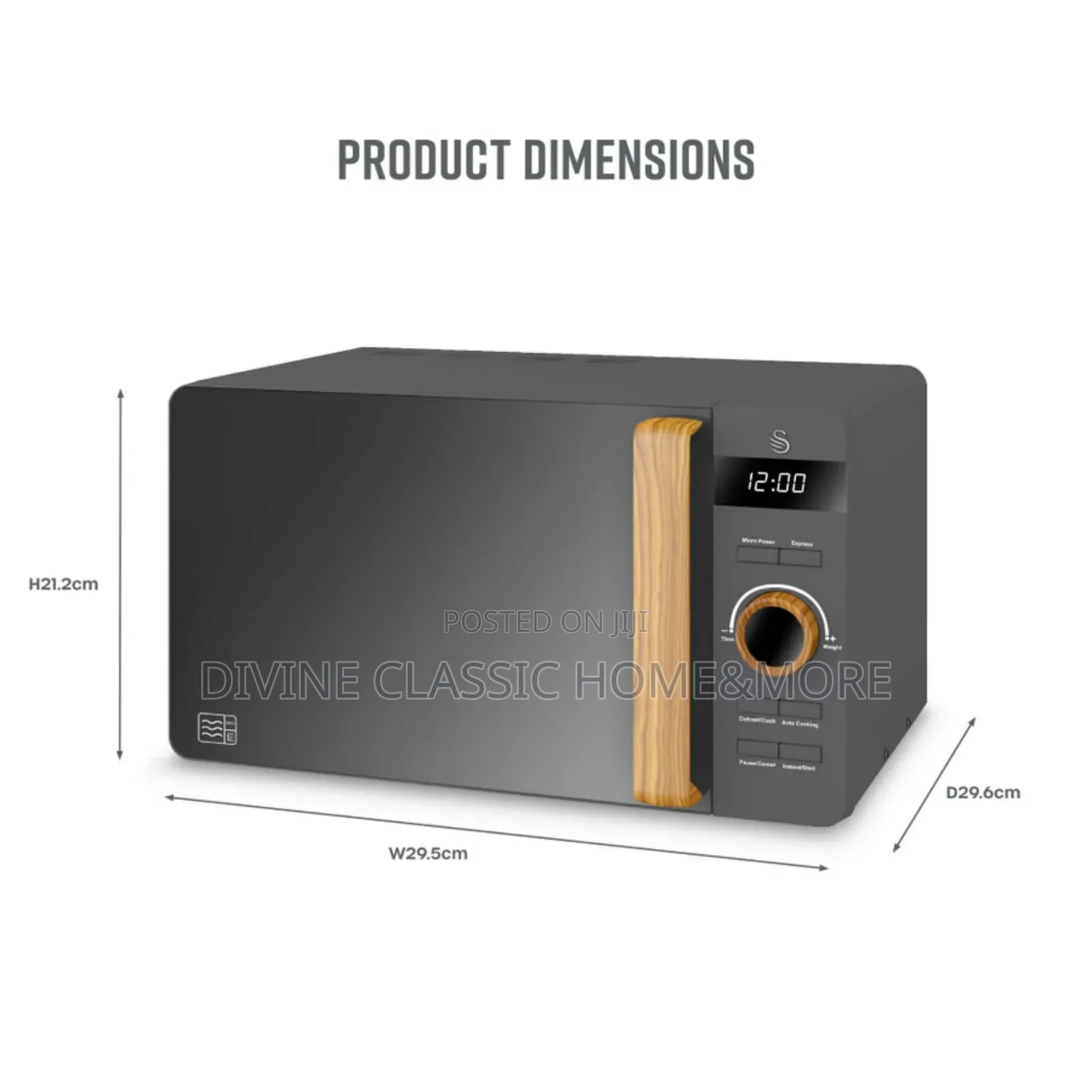 20lit Swan Nordic Led Digital Microwave 800w