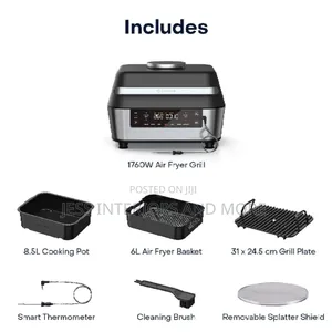 Nutricook Smart Indoor Grill and Air Fryer Xl, 8.5l