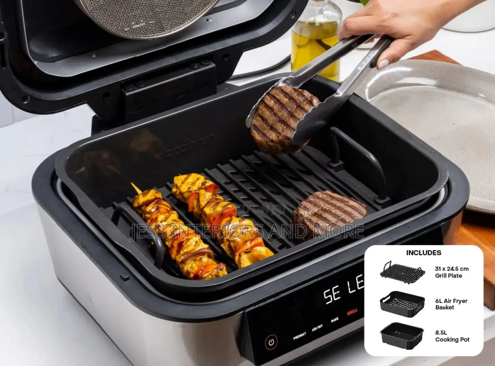 Nutricook Smart Indoor Grill and Air Fryer Xl, 8.5l