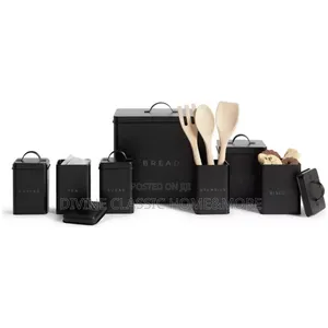 Habitat 7 Piece Carbon Steel Storage Set - Black