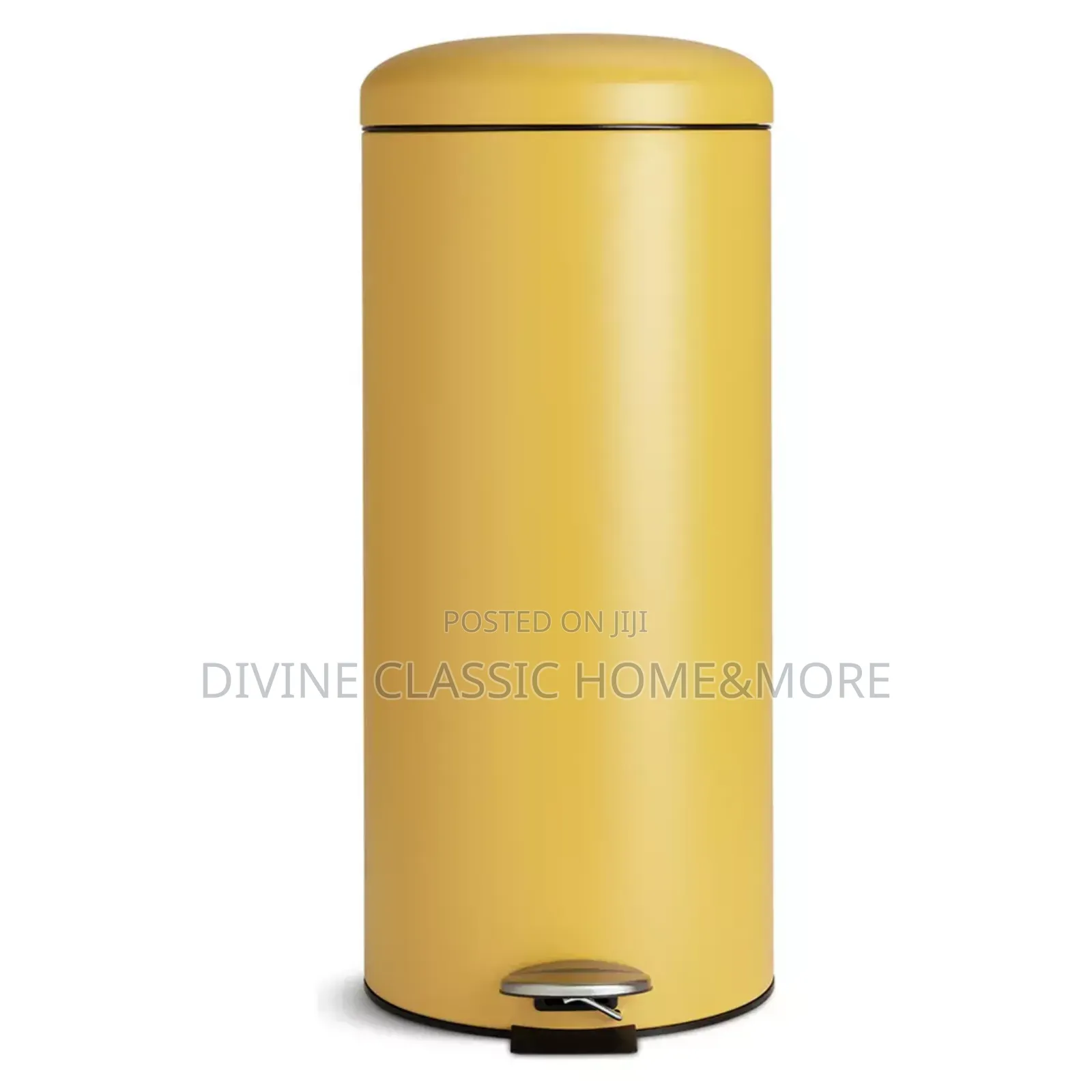 30lit Domed Pedal Bin Mustard