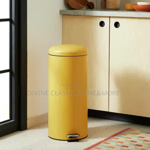30lit Domed Pedal Bin Mustard