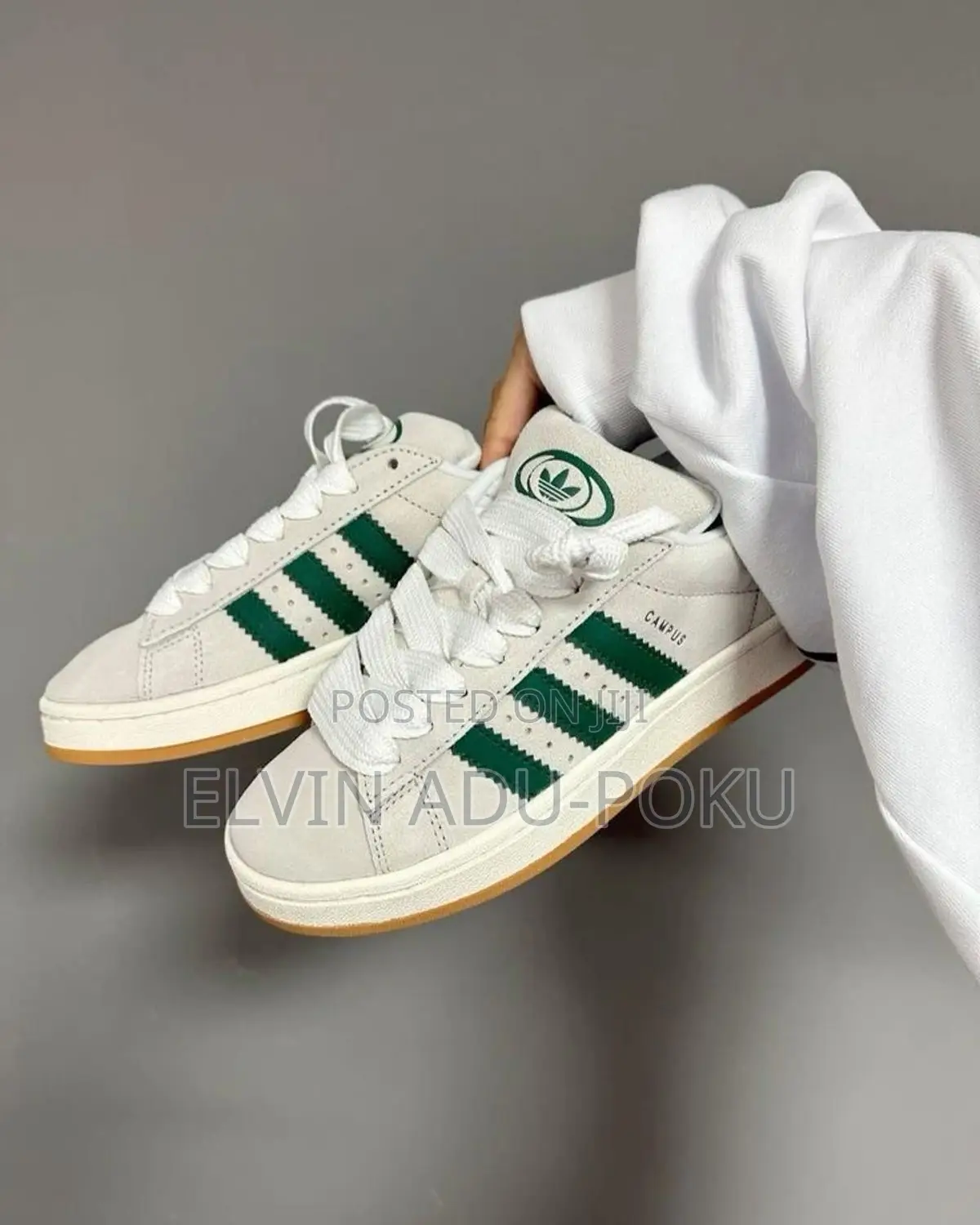 Adidas Campus 00s "Crystal White/Collegiate Green"
