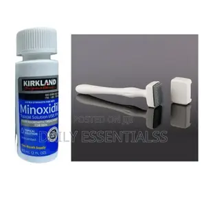 Derma Stamp With Kirkland Minoxidil Combo for Hair Growth
