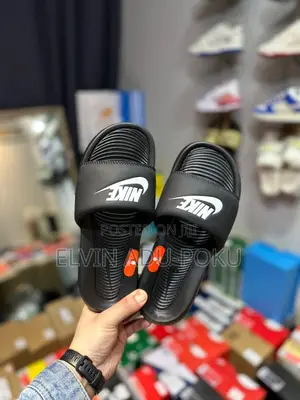 Nike Flip Flop “B/W” Slides.