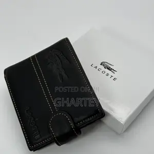 Lacoste Quality Leather Pocket Wallet - Brown,Coffee Black