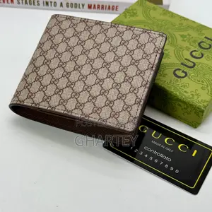 Brand New Canvas Gucci Wallet in Box