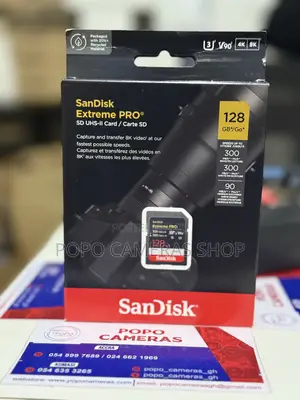 128gb Sandisk Extreme Pro V90; 300mb/S